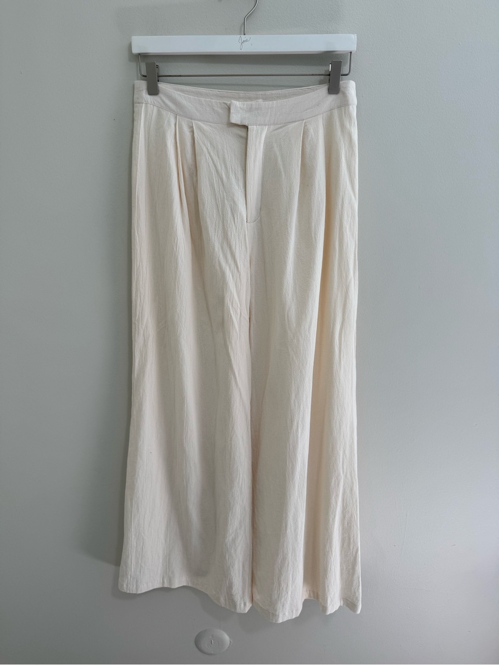 Altar'd State NWT Cream Wide Leg Cotton Trousers - Picture 1 of 6